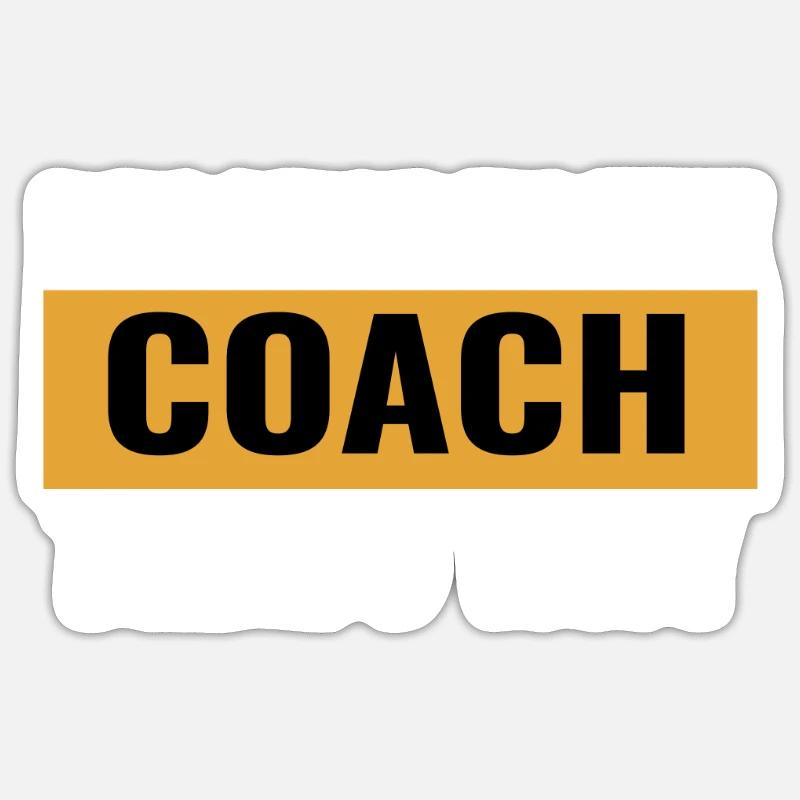 Coach - Sticker taille S (10 x 10 cm) - blanc mat