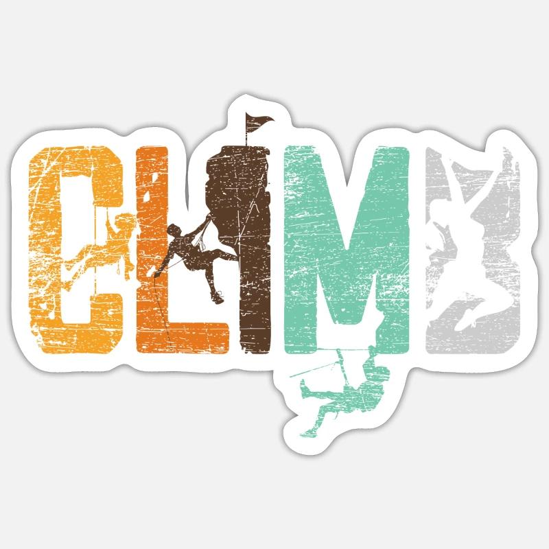 Climb - Sticker size S (10 x 10 cm) - white matte