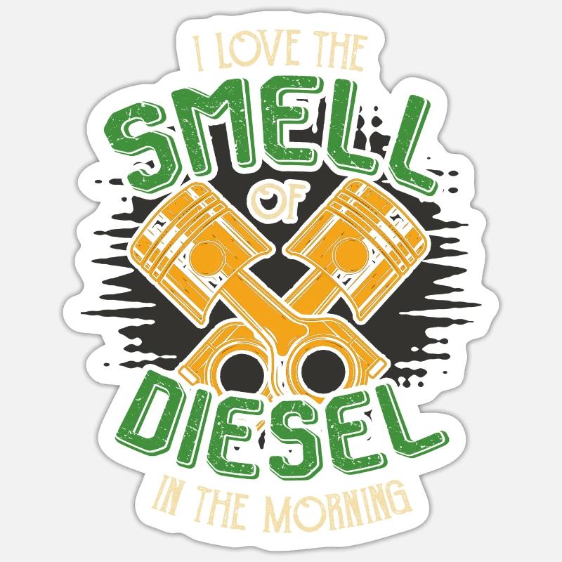 J'aime l'odeur de Diesel - Auto Sticker taille S (10 x 10 cm)