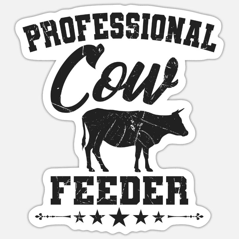 Vache - Sticker taille S (10 x 10 cm) - blanc mat