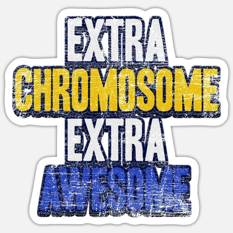 Syndrome de Down - Sticker taille S (10 x 10 cm) - blanc mat