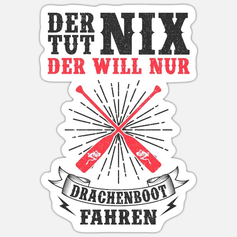 Drachenboot Sticker Größe S (10 x 10 cm)