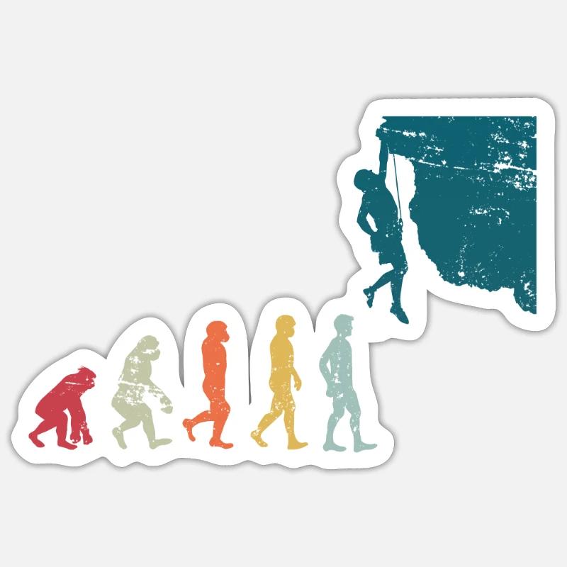 Escalade Evolution Sport - Sticker taille S (10 x 10 cm) - blanc mat