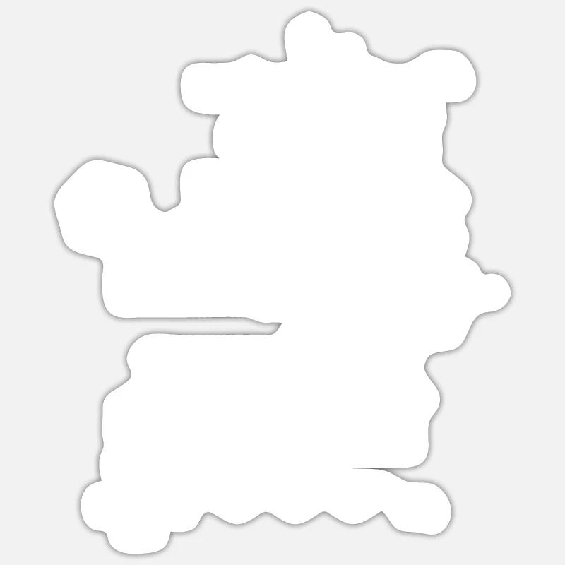 Molecules - Sticker size S (10 x 10 cm) - white matte