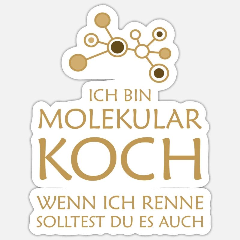 Molekular Koch Molekularküche Kochen Molekül Sticker Größe S (10 x 10 cm)