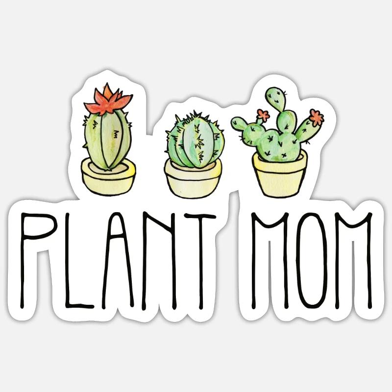 Pflanze Mutter - Sticker Größe S (10 x 10 cm) - Mattweiß