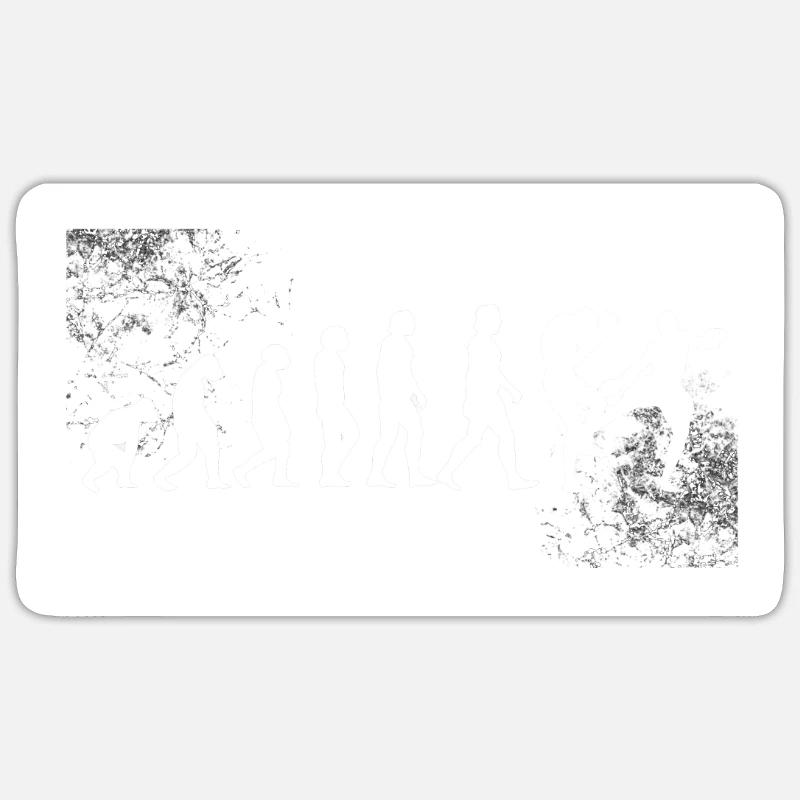 L'évolution du kickboxer - Sticker taille S (10 x 10 cm) - blanc mat