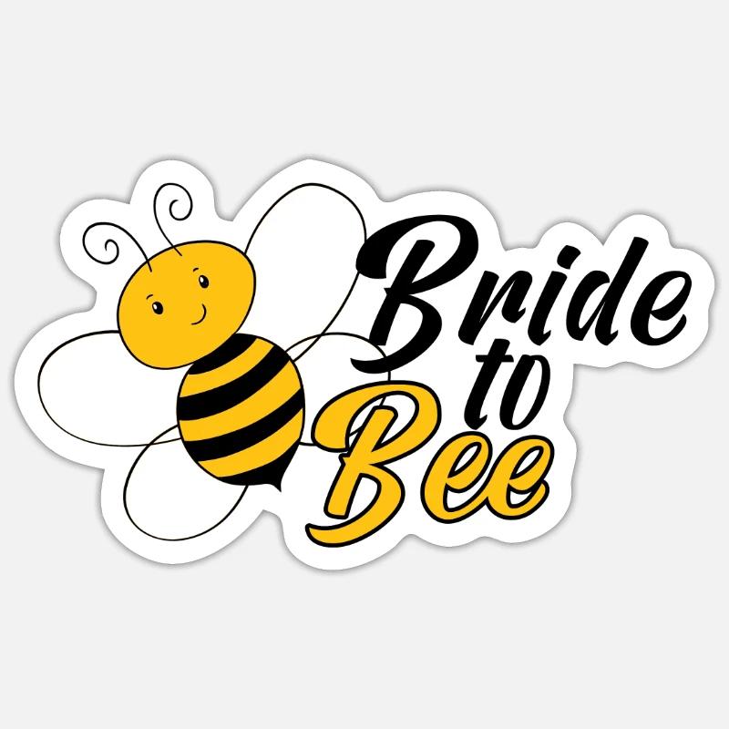 Bride bee wedding gift Sticker size S (10 x 10 cm)