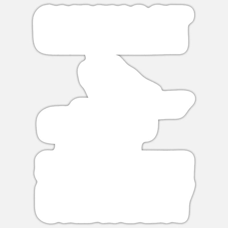 Männlicher Turner - Turner stärker als gewöhnlich - Sticker Größe S (10 x 10 cm) - Mattweiß