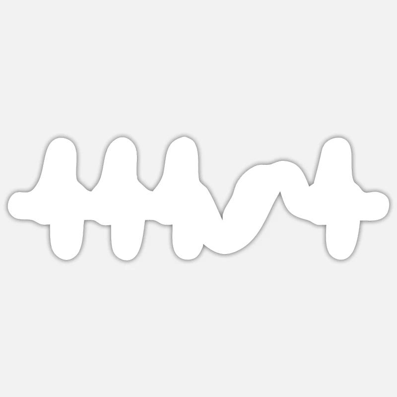 Achterbahn - Sticker Größe S (10 x 10 cm) - Mattweiß