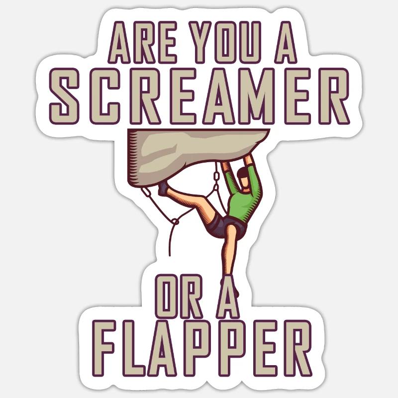 Climber Screamer Flapper Rock Climbing Climb Gift Sticker Größe S (10 x 10 cm)