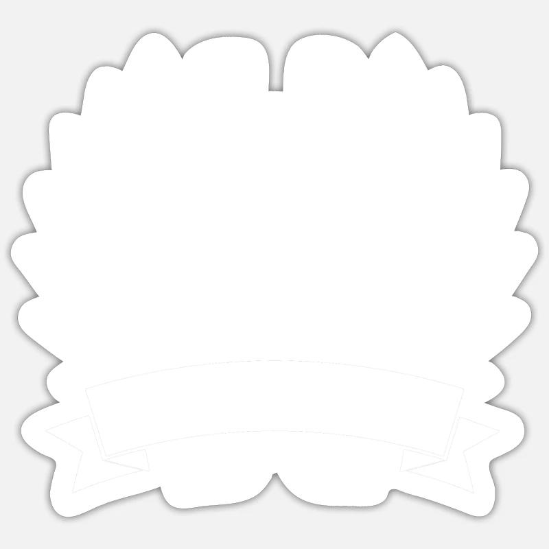 Couronne de laurier de Hanovre Basse-Saxe - Sticker taille S (10 x 10 cm) - blanc mat
