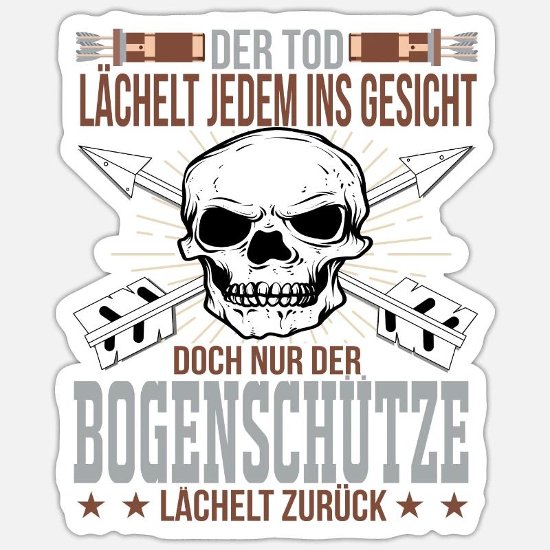Bogenschiessen Sticker Größe S (10 x 10 cm)