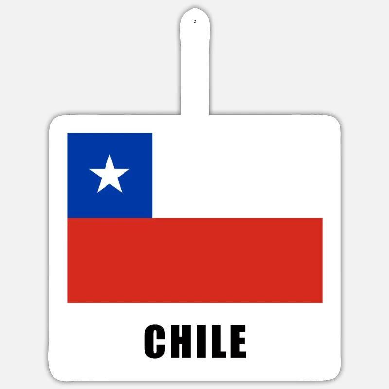 Chili drapeau chilien drapeau - Sticker taille S (10 x 10 cm) - blanc mat