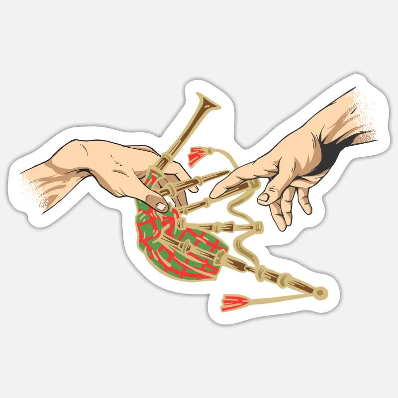 Cornemuse Musique Cornemuse Ecosse Sticker taille S (10 x 10 cm)