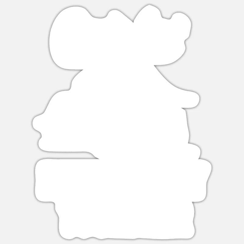 Erster Vatertag Geschenk - Sticker Größe S (10 x 10 cm) - Mattweiß