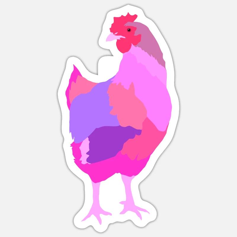 chicken - Sticker size S (10 x 10 cm) - white matte