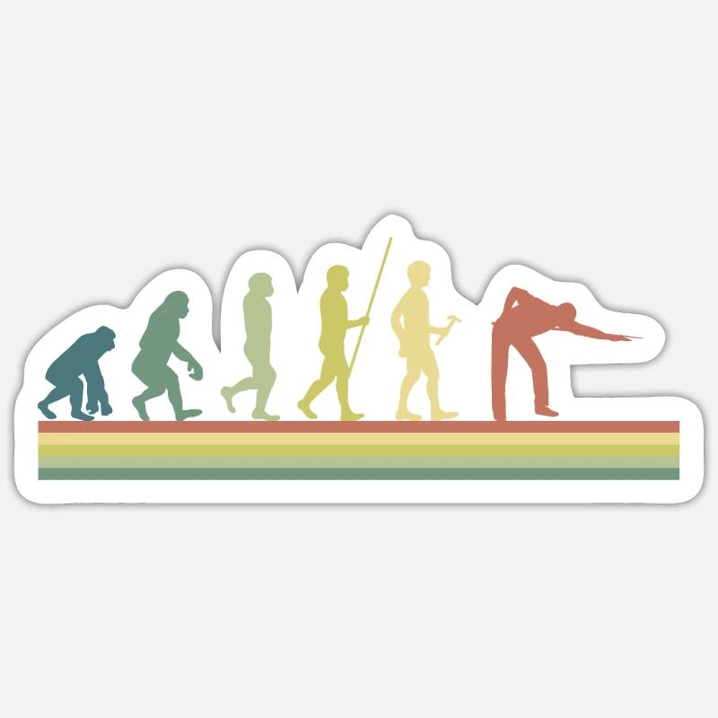 Billard Retro Evolution Sticker taille S (10 x 10 cm)
