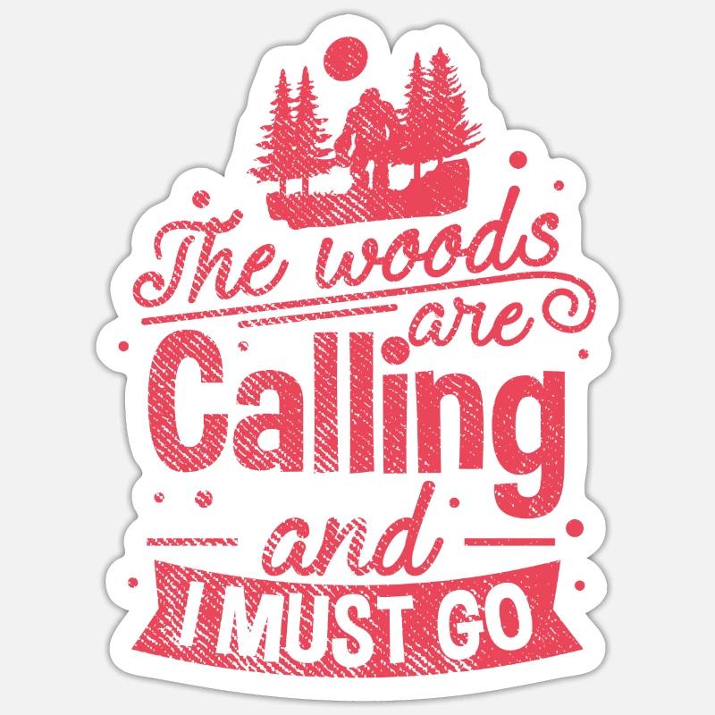 The forest is calling - Sticker size S (10 x 10 cm) - white matte