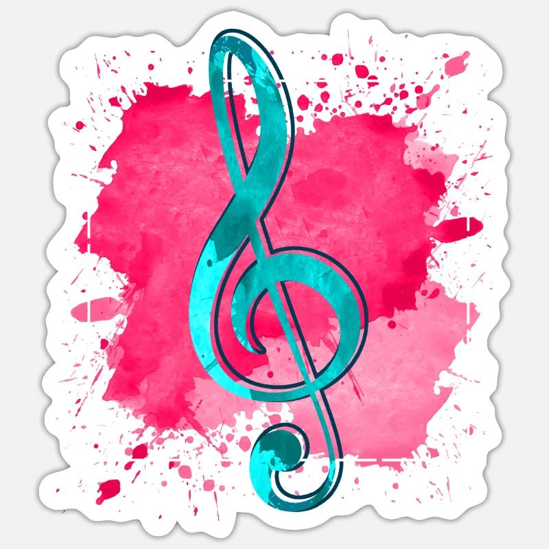 clef - Sticker size S (10 x 10 cm) - white matte