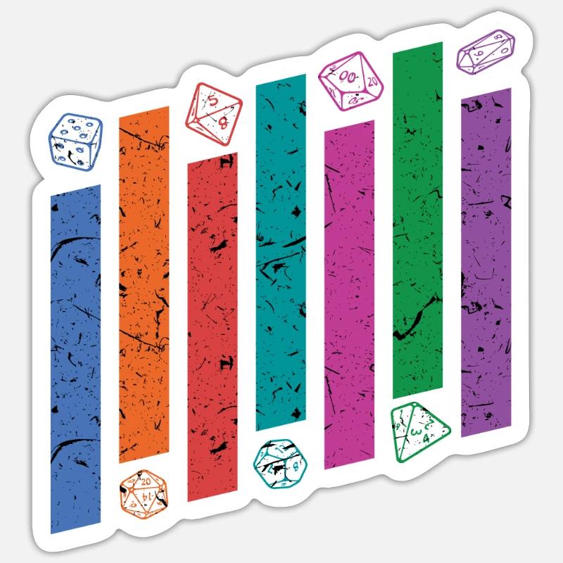 Board game dice board game nerd game Sticker size S (10 x 10 cm)