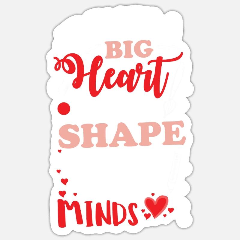 Enseignant forme de petits coeurs Sticker taille S (10 x 10 cm)