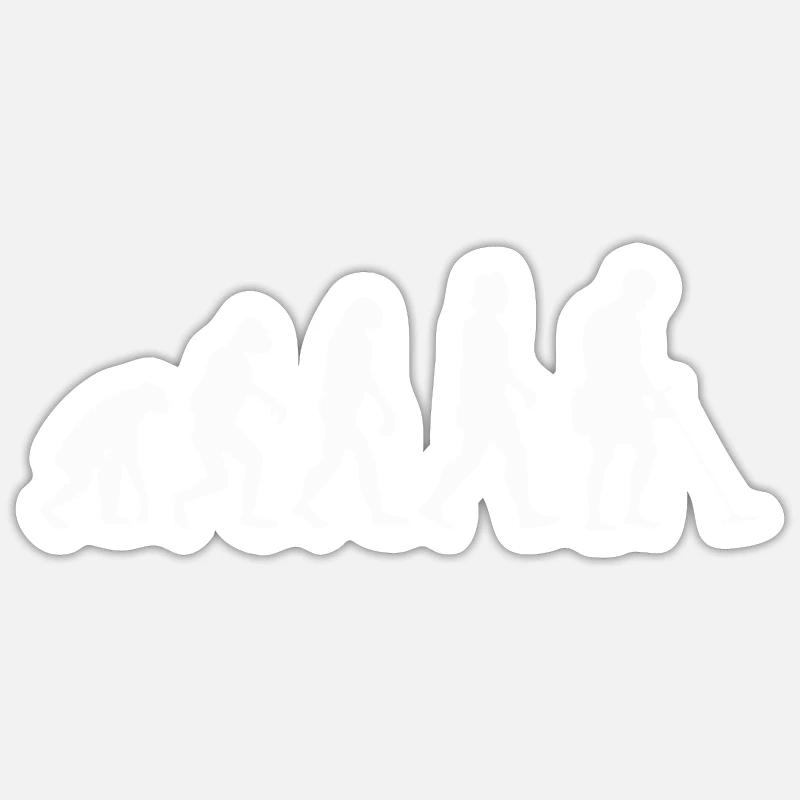 Sondengänger Sondeln Evolution Sticker Größe S (10 x 10 cm)