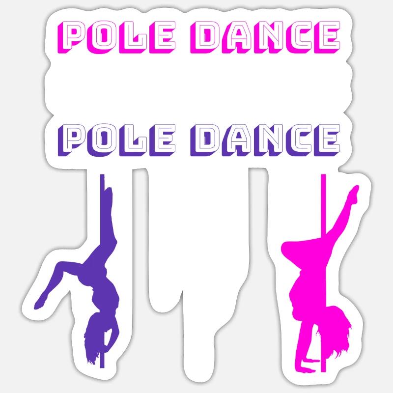 Pole dance pole dance Sticker taille S (10 x 10 cm)
