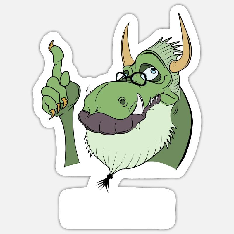 Administrateur informatique Kali Linux Tux Dragon Head - Sticker taille S (10 x 10 cm) - blanc mat
