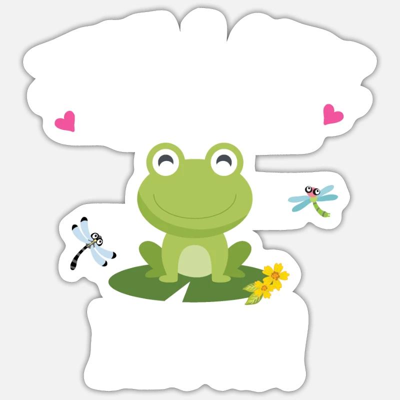 Frog - Sticker size S (10 x 10 cm) - white matte