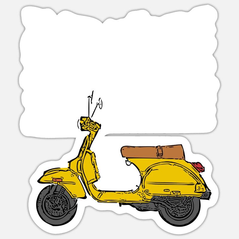 Zweitakter Motorroller Sticker Größe S (10 x 10 cm)
