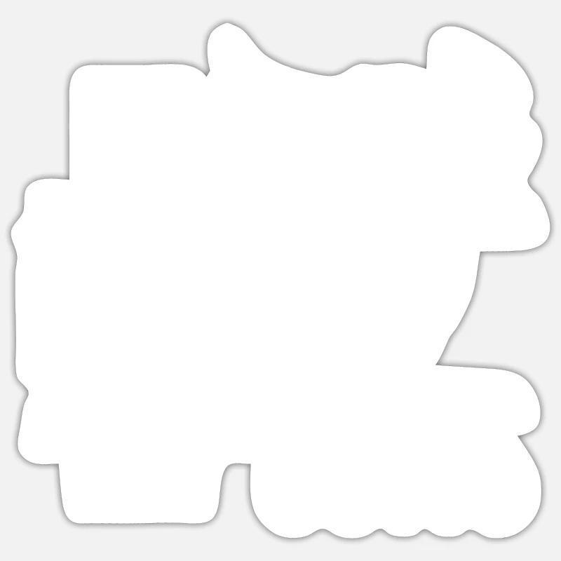Vache - Sticker taille S (10 x 10 cm) - blanc mat