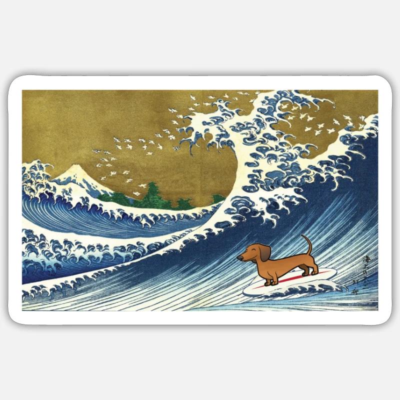 Teckel Sticker taille S (10 x 10 cm)