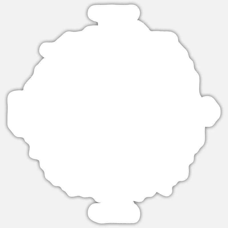 Vélo couché rétro - Sticker taille S (10 x 10 cm) - blanc mat