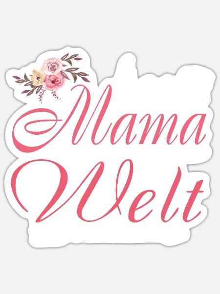 Beste Mama der Welt - Sticker Größe S (10 x 10 cm) - Mattweiß