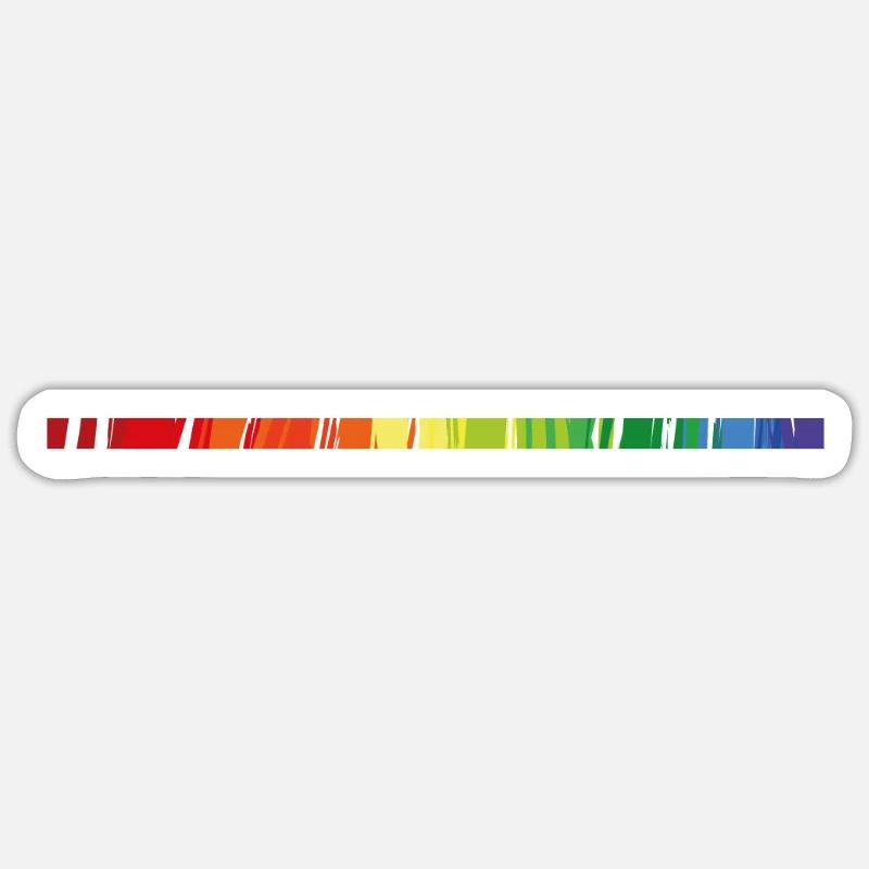 Rainbow stroke Sticker size S (10 x 10 cm)