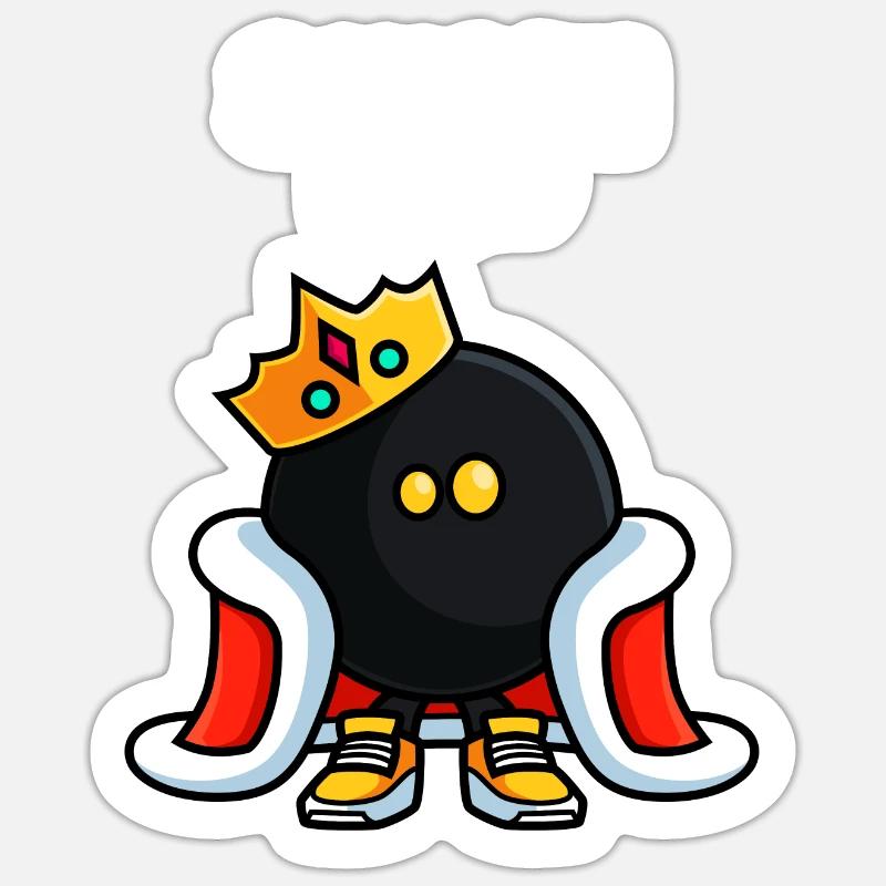 Roi du squash - Sticker taille S (10 x 10 cm) - blanc mat