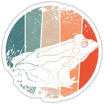 Frosch - Sticker Größe S (10 x 10 cm) - Mattweiß - Vorne