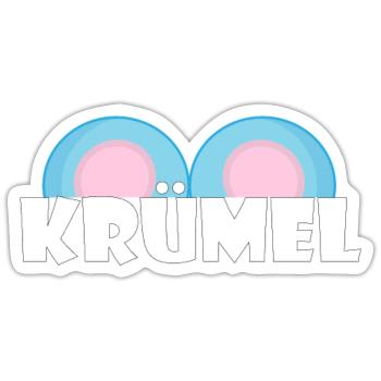 Kosename Krümel Geschenkidee - Sticker Größe S (10 x 10 cm) - Mattweiß - Vorne
