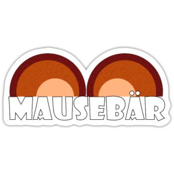 Kosename Mausebär Geschenkidee - Sticker Größe S (10 x 10 cm) - Mattweiß - Vorne