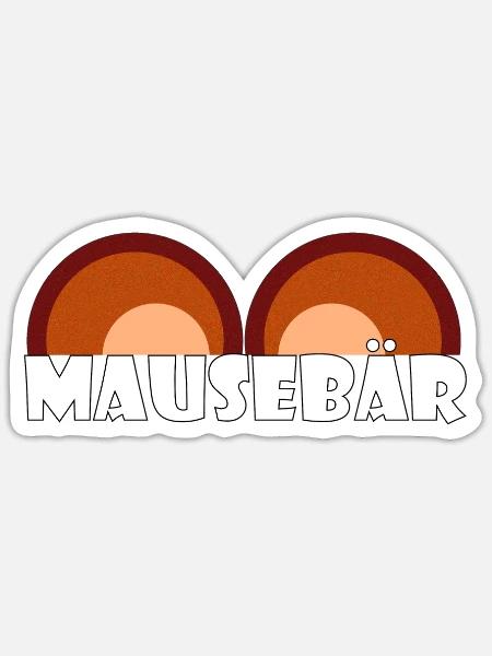 Kosename Mausebär Geschenkidee - Sticker Größe S (10 x 10 cm) - Mattweiß