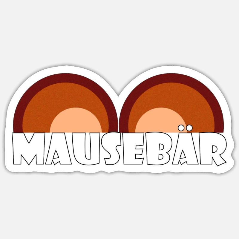 Kosename Mausebär Geschenkidee Sticker Größe S (10 x 10 cm)