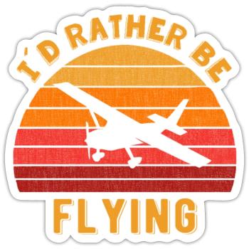 Flying Aviation Design C172 Flugzeugliebhaber - Sticker Größe S (10 x 10 cm) - Mattweiß - Vorne