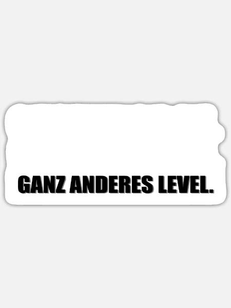 Guck mich an. Guck dich an. Ganz anderes Level. - Sticker Größe S (10 x 10 cm) - Mattweiß