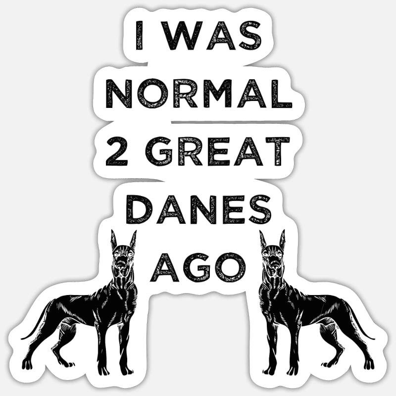 Great Dane - Sticker size S (10 x 10 cm) - white matte
