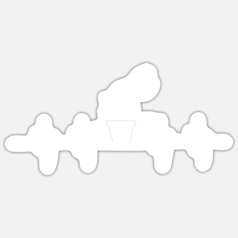 Garten - Sticker Größe S (10 x 10 cm) - Mattweiß