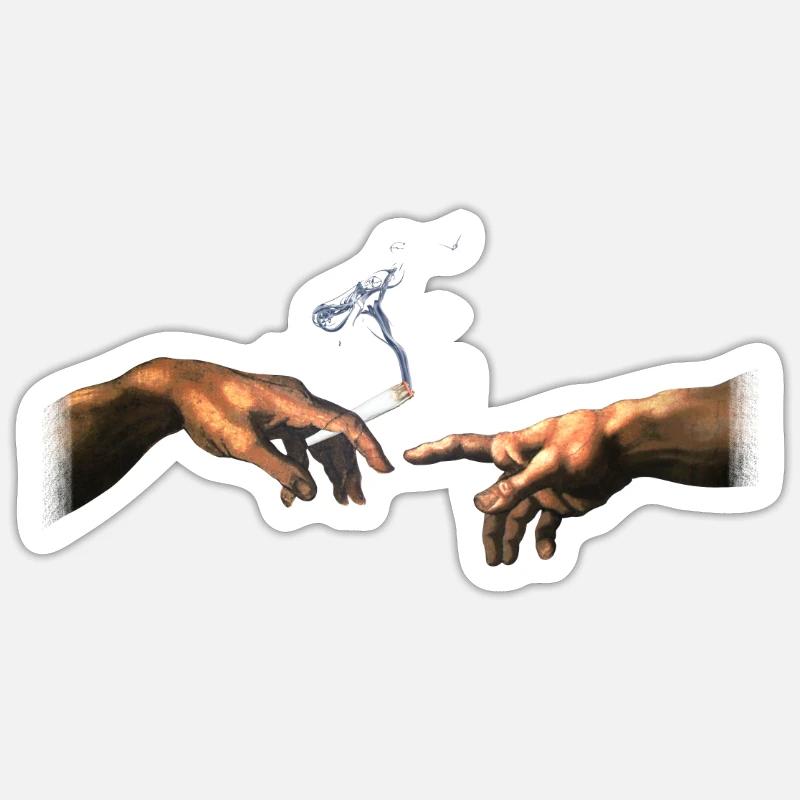 MichelAngelo created Adam Joint Cannabis Sticker size S (10 x 10 cm)