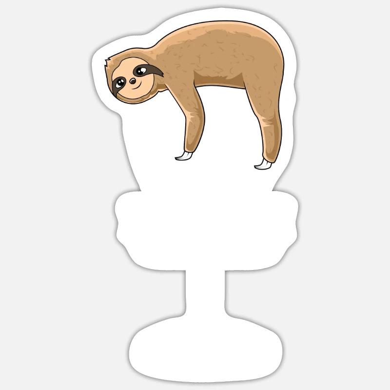 Cute Lazy Sloth Disc Golf Gift | Funny Discgolf Pl Sticker size S (10 x 10 cm)