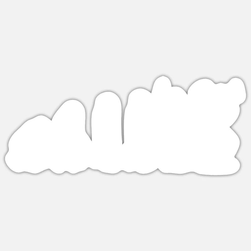 trombone - Sticker size S (10 x 10 cm) - white matte