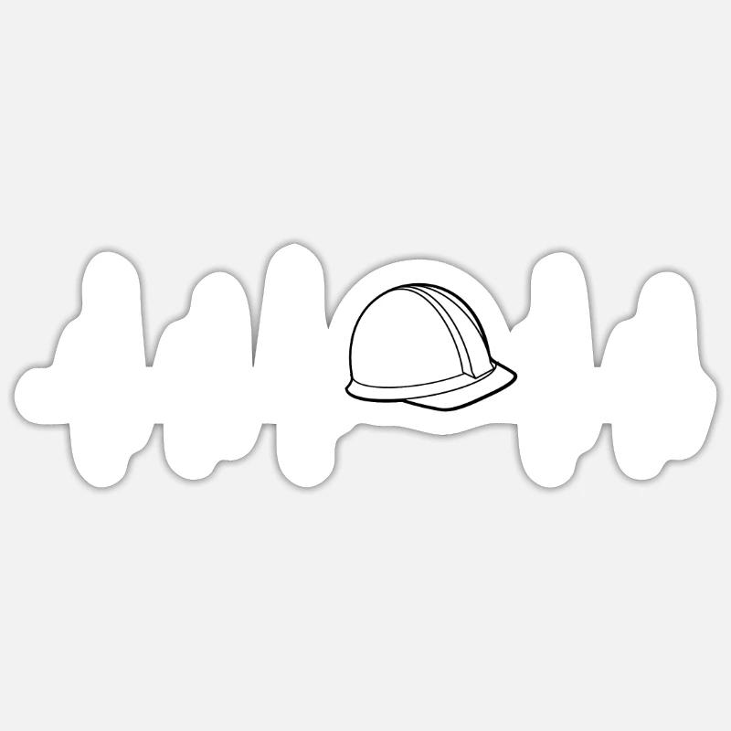 Bauherr - Sticker Größe S (10 x 10 cm) - Mattweiß